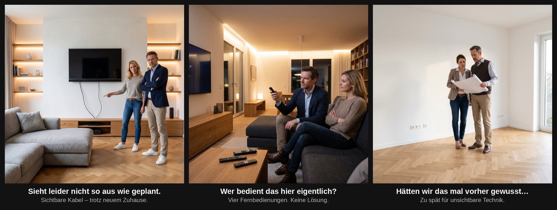 Typische Probleme bei nachträglich geplanter Technik: Kabelsalat, Chaos, Kompromisse